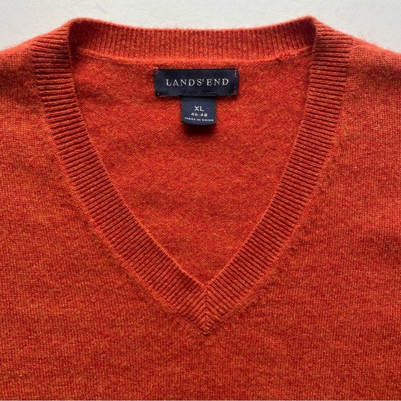 100% Cashmere Lands’ End Men’s Sweater XL - Picture 5 of 10